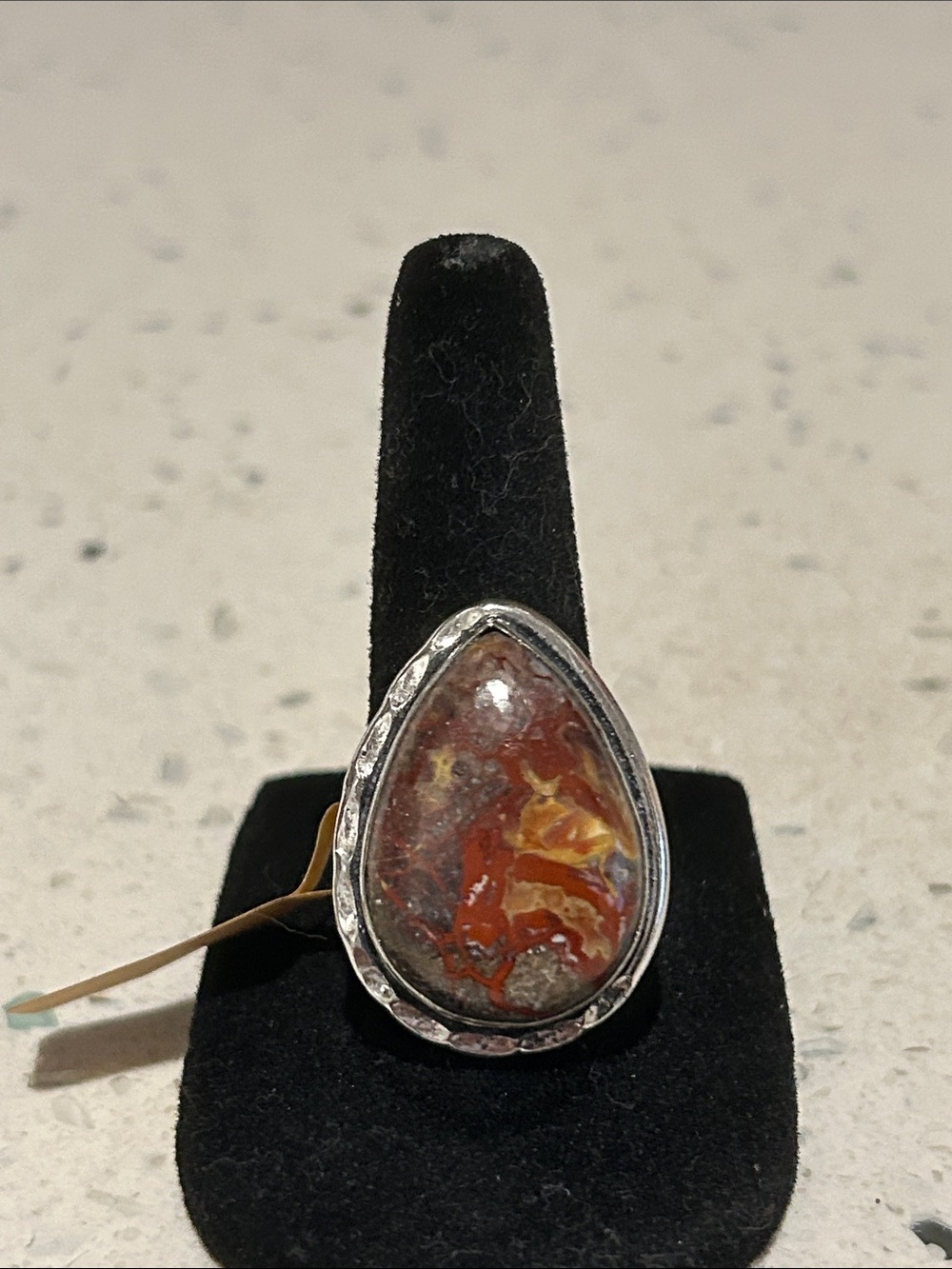 Crazy Lace Agate Gemstone Handmade Ring Size 7.75